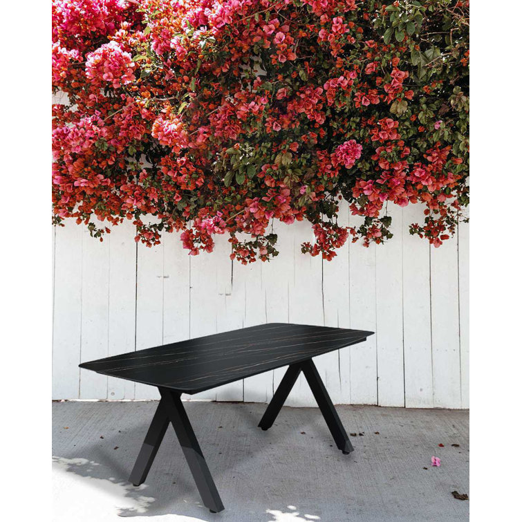 SHINYOK Stone Outdoor Dining Table Wayfair